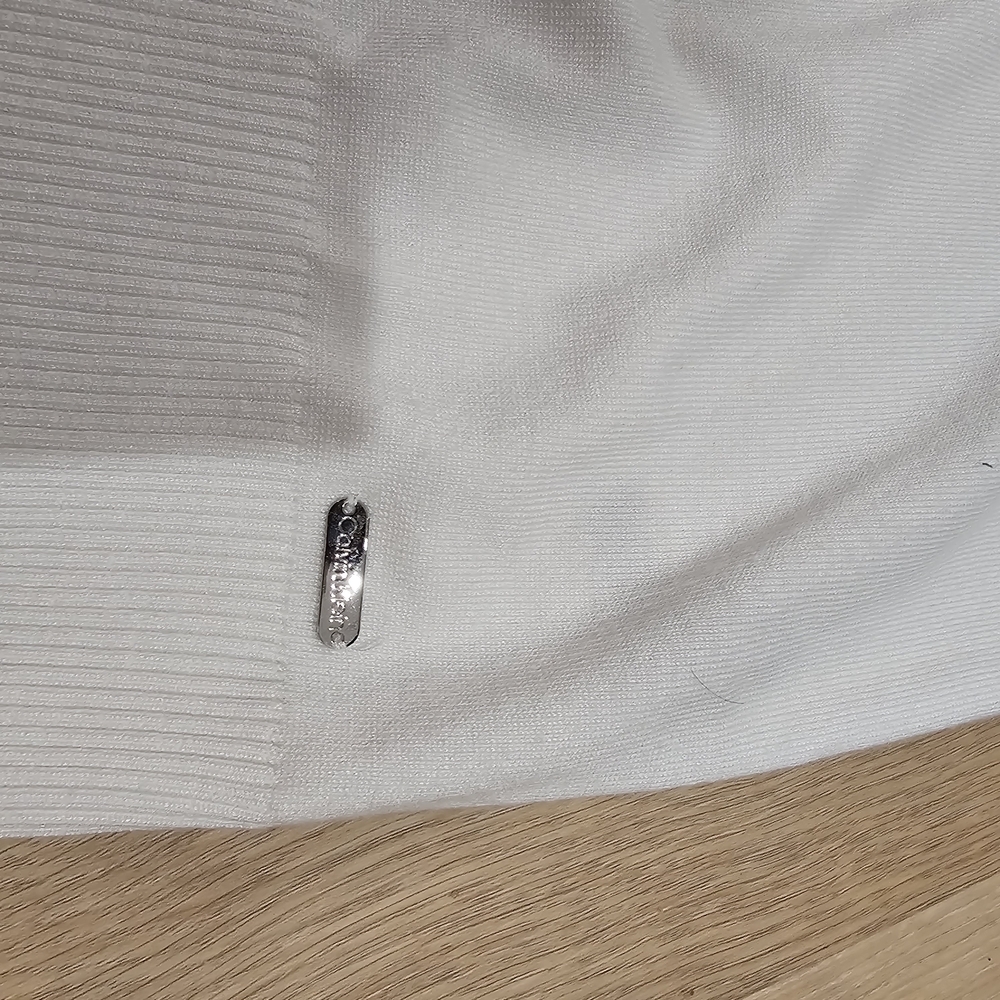 Plus Sz 2X Calvin Klein White Turtleneck Sweater Office Casual  Knit - Picture 11 of 13